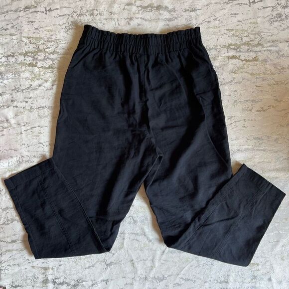 A New Day Black Rayon Trousers Ankle Length elastic waist - Picture 2 of 8